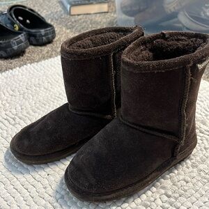 Bearpaw Girls Toddler 10 chocolate Suede Sherpa boots like Ugg